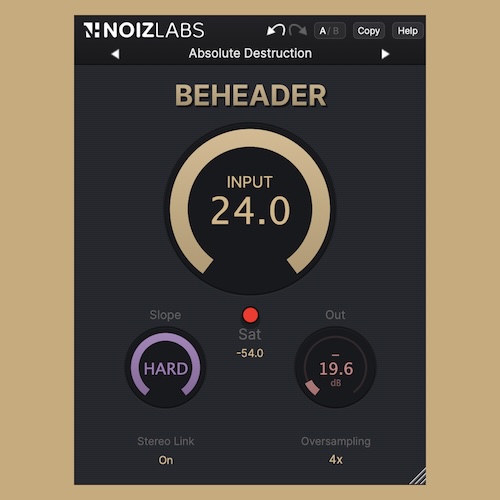 NoizLabs「Beheader」ソフトクリップとハードクリップを自在に切り替え、ダイナミクスを維持しながら音圧を高められるクリッピングプラグイン｜DTMプラグインセール