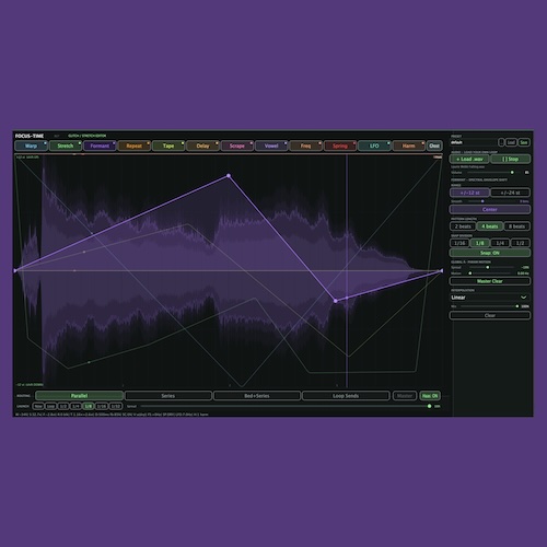Touch The Universe「Focus Time」時間軸にカーブを描いてサンプルを自在に変形できる、サウンドデザイン向け実験的サンプラー｜DTMプラグインセール