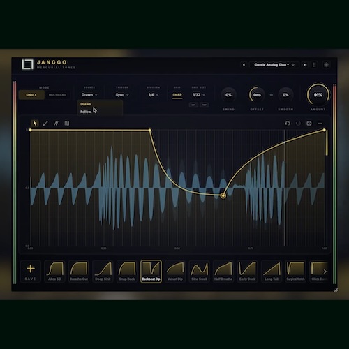 Mercurial Tones「Janggo」手描きのボリュームカーブでダッキングやトレモロを自在に作れるマルチバンド対応ボリュームシェイパー｜DTMプラグインセール