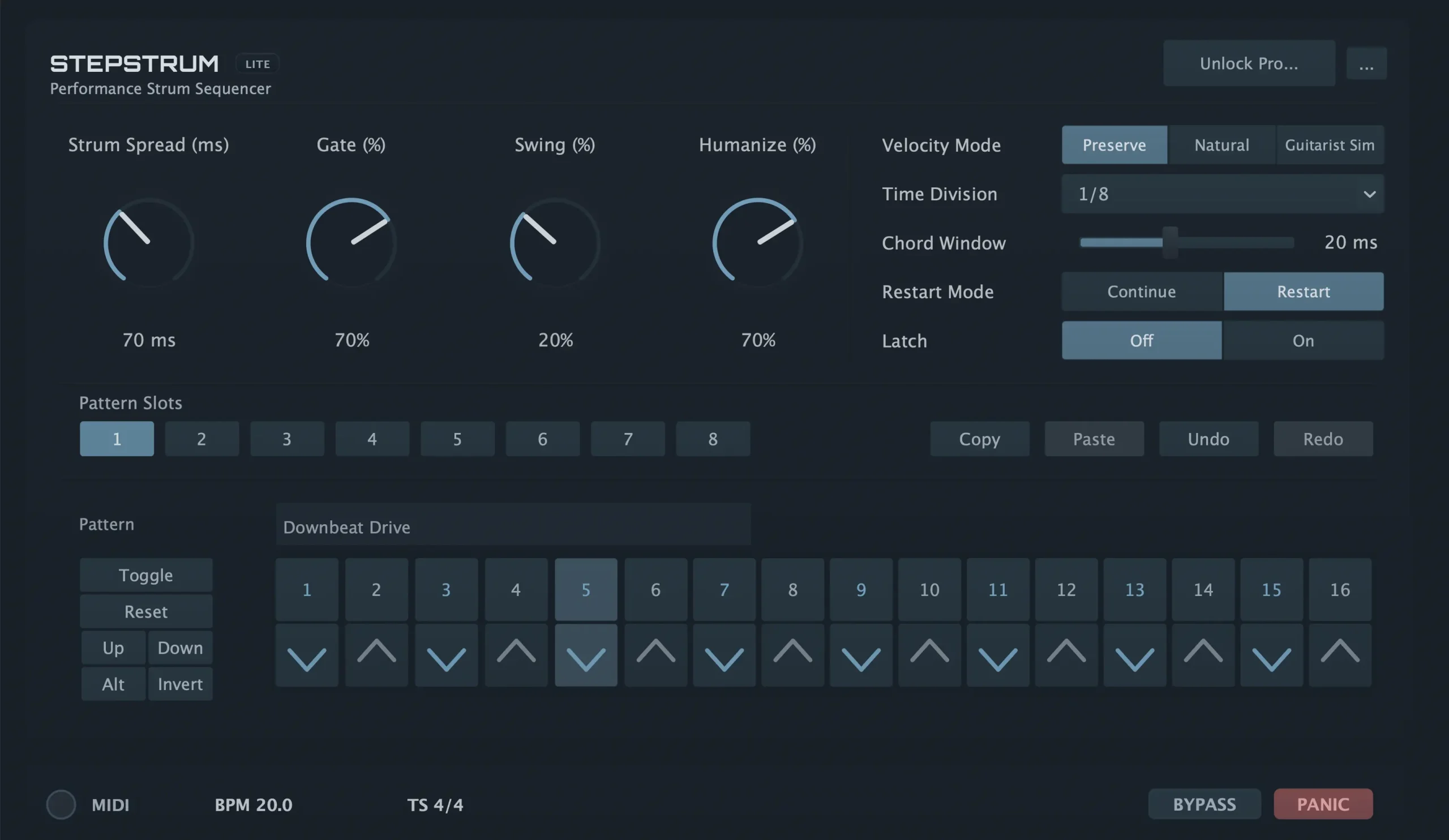 Notewerks「StepStrum Lite」コード入力だけでリアルなギターストロークを簡単に作成できるMIDIプラグイン｜DTMプラグインセール