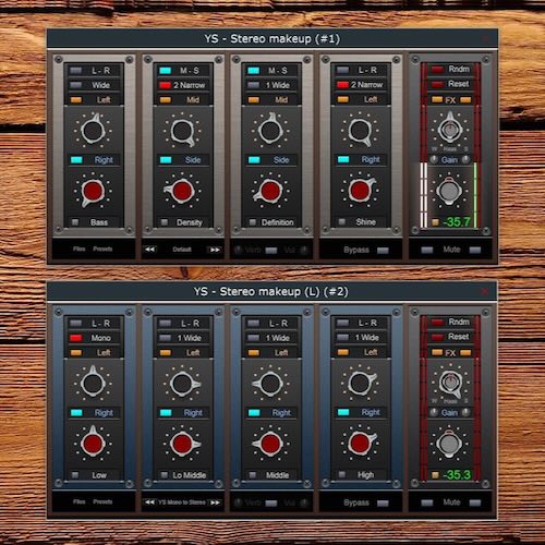 YS Plugins「YS-Stereo Makeup」4バンド処理やMid/Side処理でステレオの広がり・奥行き・定位を細かく調整できる無料オーディオプラグイン｜DTMプラグインセール