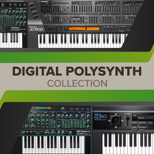 Roland「Digital Polysynth Collection」ビンテージデジタルサウンドから現代的なシンセサウンドまで対応！D-50・JD-800・SYSTEM-1・SYSTEM-8を収録したデジタルシンセバンドル｜DTMプラグインセール