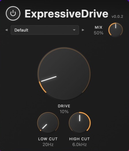 Expressive DSP「ExpressiveDrive」音に温かみや存在感を加えられる無料サチュレーションプラグイン｜DTMプラグインセール