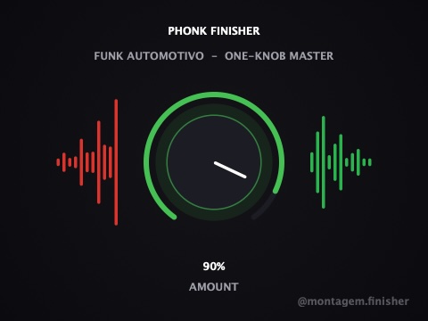 nabsei「Phonk Finisher」808やキック、ループ素材をワンノブでPhonkサウンドへ仕上げられるオーディオプラグイン｜DTMプラグインセール