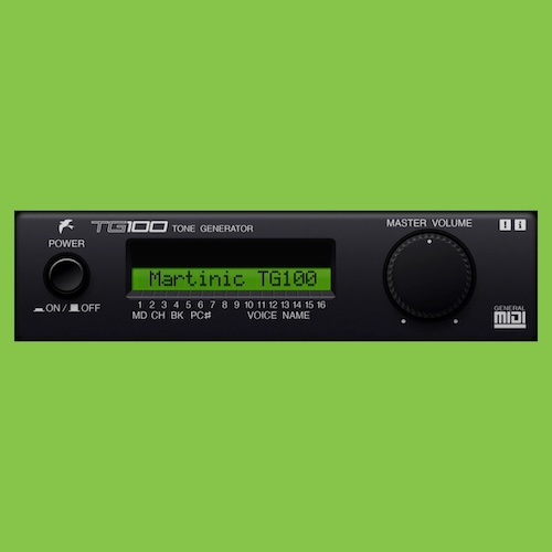 Martinic「TG100」90年代のGeneral MIDIサウンドを忠実に再現できる無料ソフトウェア音源｜DTMプラグインセール