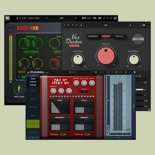 「W.A. Production, MeldaProduction & United Plugins Gift Bundle」マルチFX・自動ダッキング・39種類のディレイを収録した高機能エフェクトバンドル｜DTMプラグインセール