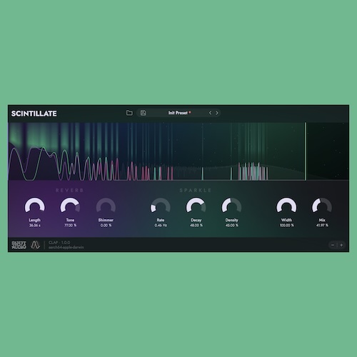 Sweet Audio「Scintillate」リバーブに美しいきらめきやリバース風エフェクトを加えられるスペクトルリバーブ｜DTMプラグインセール