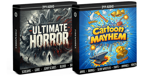 344 SFX「Cartoon & Horror FX」422種類以上のコミカル効果音とホラーサウンドを収録した映像・ゲーム制作向け大容量サウンドライブラリ|DTMプラグインセール