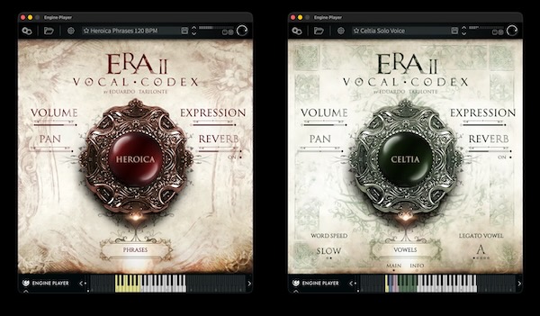 Engine Audio「ERA II Vocal Codex」シネマティックからファンタジーまで幅広く活躍!4種類の個性豊かなソロボーカルを収録し、True Legatoで自然な歌唱表現を実現するボーカル音源|DTMプラグインセール