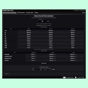 Celestial Textures「Project Tool」リバーブ・ディレイの時間計算やBPM変換、周波数テーブル、セッションメモを搭載した音楽制作向けユーティリティプラグイン｜DTMプラグインセール