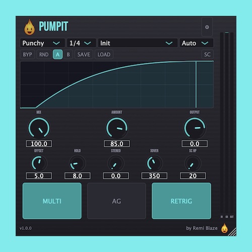 Remi Blaze「Pumpit」テンポ同期・サイドチェイン・MIDIトリガーに対応した高機能Volume Ducker｜DTMプラグインセール