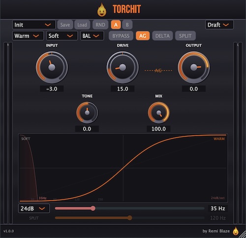 Remi Blaze「Torchit」自然な倍音付加から大胆なディストーションまで対応する高機能サチュレーション&ドライブプラグイン|DTMプラグインセール