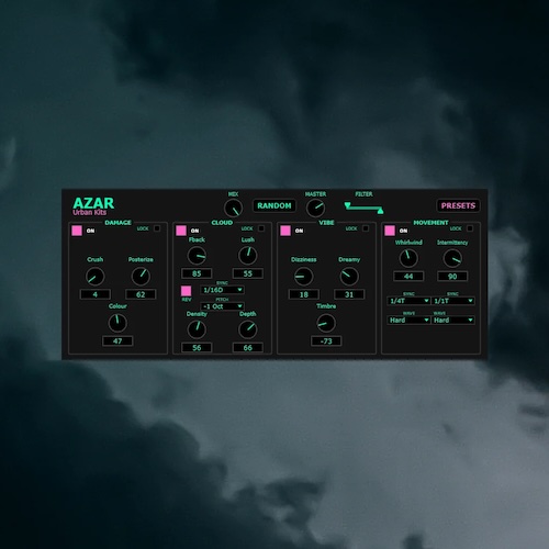 Urban Kits「Azar」4つのエフェクトモジュールでメロディやコードに新しい表情を加えられる多機能マルチエフェクトプラグイン｜DTMプラグインセール