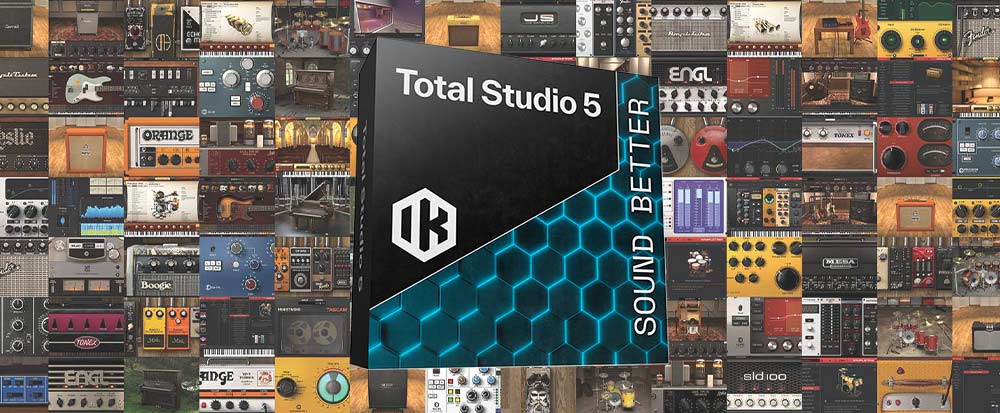 IK Multimedia「Total Studio 5」ピアノ・オーケストラ・ギター・ベース・ミックス・マスタリングまで対応!3,000種類以上の音源と300種類以上のエフェクトを収録したオールインワン音楽制作バンドル|DTMプラグインセール