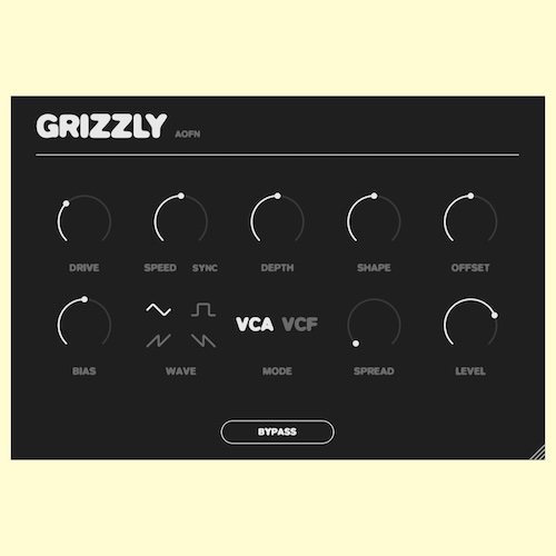 AOFN Audio「GRIZZLY」トレモロ・オートワウ・リズミカルなゲート効果まで幅広く作れるステレオモジュレーションプラグイン｜DTMプラグインセール