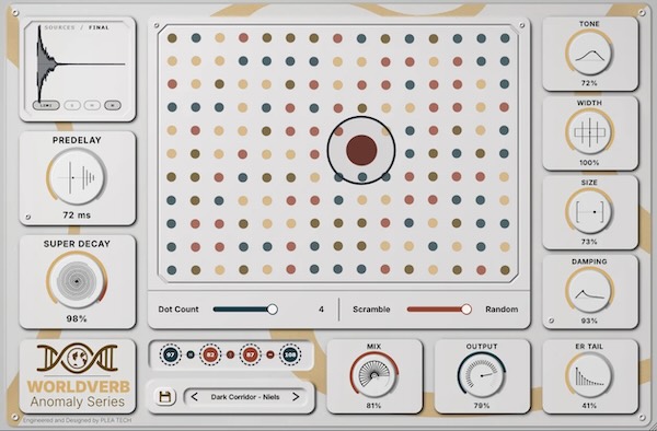 Pleatech Audio「WorldVerb - build your own reverb」173種類のインパルスレスポンスを自由に組み合わせ、独自の音響空間をリアルタイムで作成できるリバーブプラグイン|DTMプラグインセール