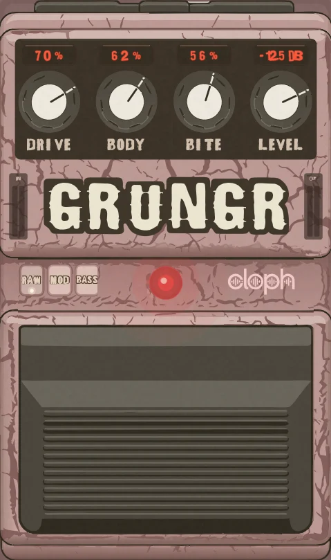 cloph.dsp「Grungr」ゼロレイテンシーで快適に演奏できるギター・ベース向けディストーションプラグイン｜DTMプラグインセール