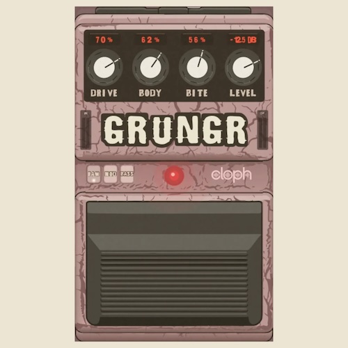 cloph.dsp「Grungr」ゼロレイテンシーで快適に演奏できるギター・ベース向けディストーションプラグイン｜DTMプラグインセール