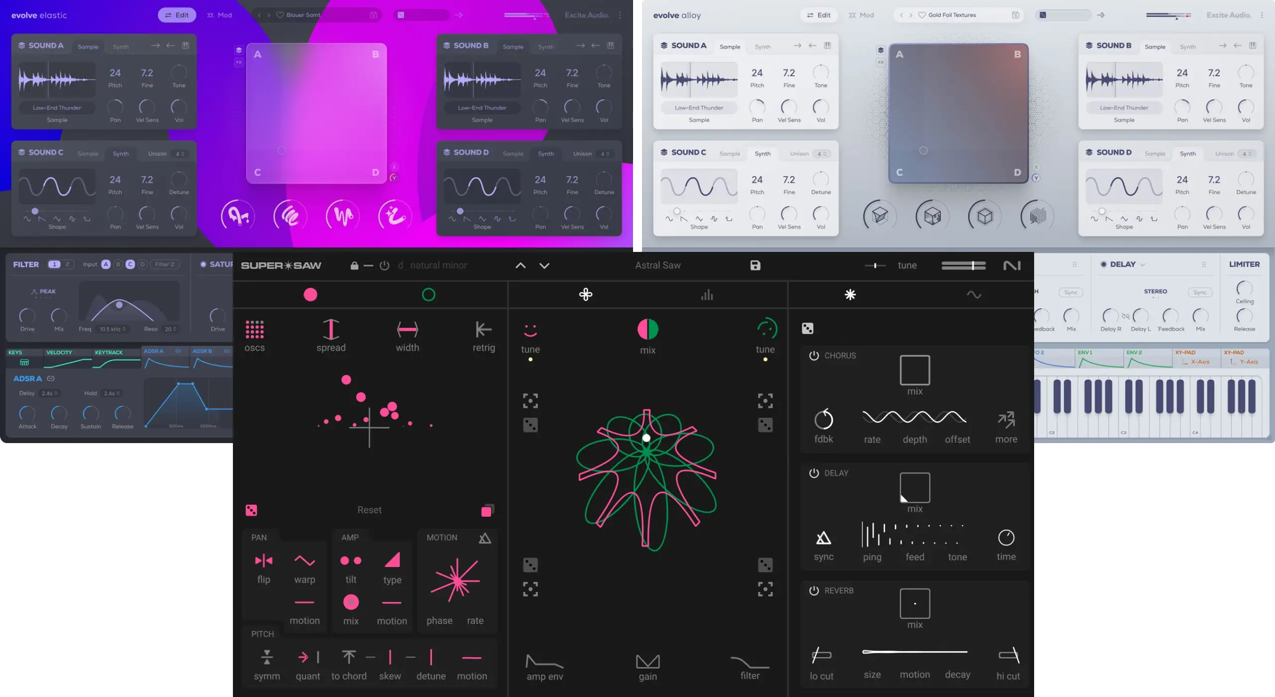 「Hyperpop Bundle」現代的なエレクトロニックミュージック制作に役立つ！スーパーソウ・金属的なテクスチャ・未来的なシンセサウンドを1つで楽しめる音源バンドル｜DTMプラグインセール