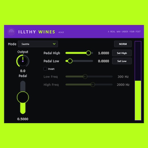 ILL SEA「Illthy Wines」3種類のボイシングやキャリブレーション機能を搭載したWindows向け無料ワウプラグイン｜DTMプラグインセール