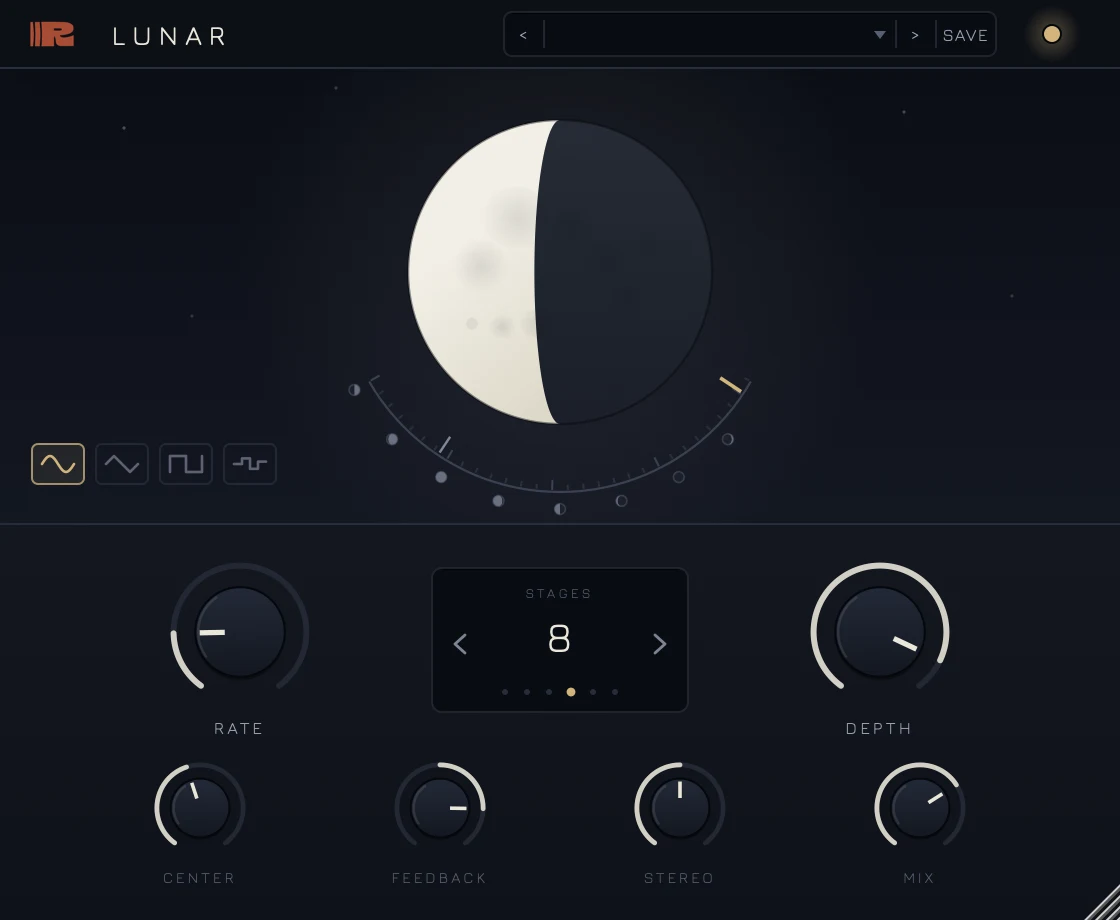 RIPPLES「Lunar」自然なステレオの広がりから個性的なモジュレーションまで作れる無料フェイザープラグイン|DTMプラグインセール