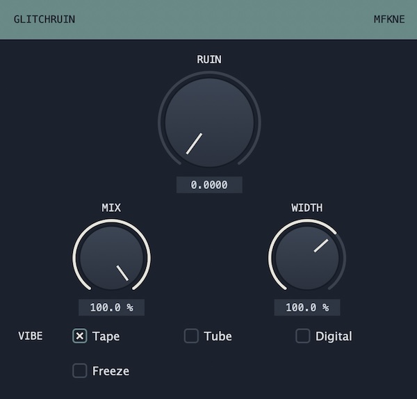 MFKNE「GLITCHRUIN・TAPEWRECK・TEXTURETAP」グリッチ加工・テープエコー・質感レイヤーで音作りの幅を広げるVST3プラグイン3製品｜DTMプラグインセール