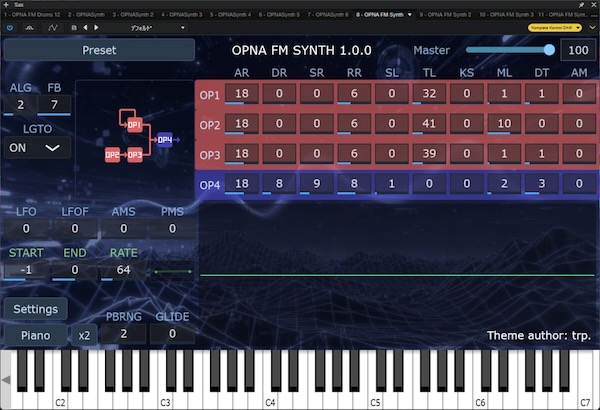 ぴこぴこ機構「OPNA FM Synth - YM2608 VST Plugin」PC-88・PC-98時代のYM2608サウンドを現代のDAWで再現できるVST3シンセサイザー｜DTMプラグインセール