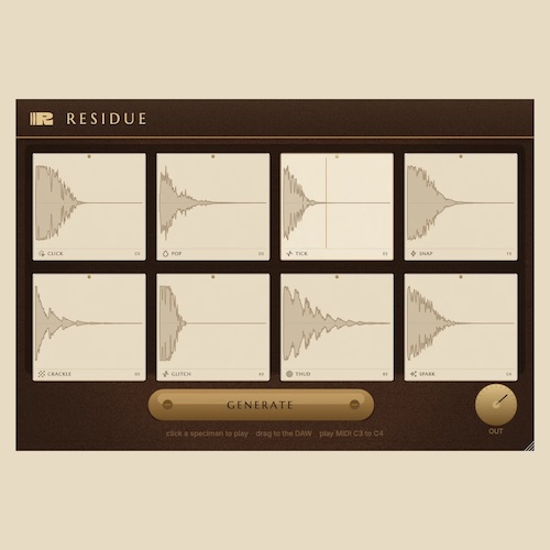 RIPPLES「Residue」質感をテーマにデザインされた8種類のサウンドを収録し、自然な奥行きと空気感を加えられる無料音源｜DTMプラグインセール