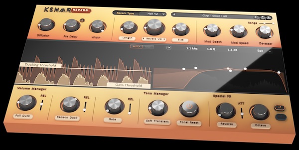 W. A. Production「KSHMR Reverb 1.2」ダッキングやTonal Reset、6バンドEQなど音作りを支える機能搭載!リバーブテールを自在にコントロールできる多機能リバーブ|DTMプラグインセール