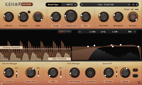 W. A. Production「KSHMR Reverb 1.2」ダッキングやTonal Reset、6バンドEQなど音作りを支える機能搭載!リバーブテールを自在にコントロールできる多機能リバーブ|DTMプラグインセール