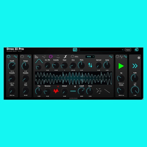 Dystopian Waves「DroX II Pro Glitch and Stutter Audio Effect」グリッチ・スタッター・テープストップをリアルタイムで操れる4エンジン搭載マルチエフェクト｜DTMプラグインセール