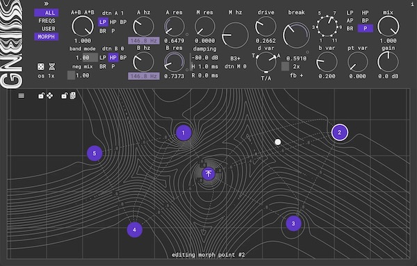 Hvoya Audio「Gneiss」複数のフィルターとサチュレーションを組み合わせて大胆な音作りができるモーフィング・マルチステージフィルター｜DTMプラグインセール