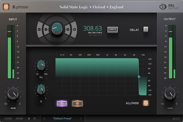Solid State Logic「SSL Native X-Phase」位相を周波数単位で精密コントロール！オールパスフィルターでマイクの位相ズレを補正する位相補正プラグイン｜DTMプラグインセール