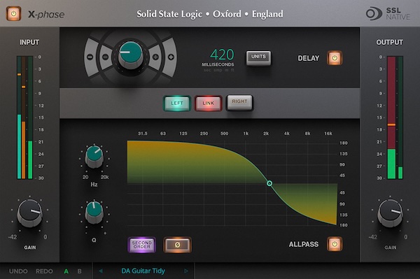 Solid State Logic「SSL Native X-Phase」位相を周波数単位で精密コントロール！オールパスフィルターでマイクの位相ズレを補正する位相補正プラグイン｜DTMプラグインセール