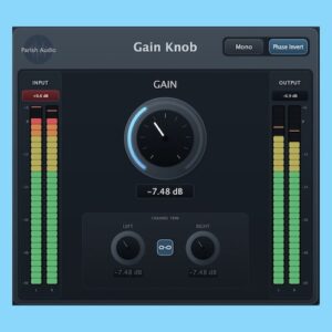 Parish Audio「Gain Knob」音質を変えずにゲイン調整・左右バランス補正・モノラルチェック・位相反転まで行える無料ユーティリティプラグイン｜DTMプラグインセール