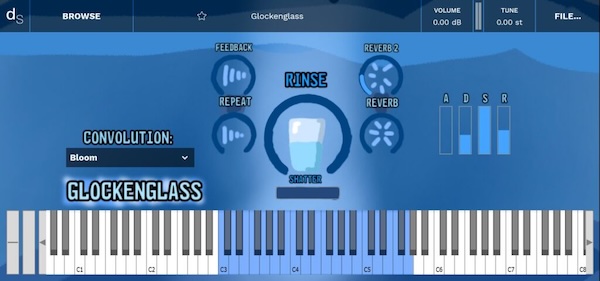 Mark (Nowa) Taylor「Glockenglass」ショットグラスをサンプリングして作られた、透明感あふれるガラスサウンドが魅力のDecent Sampler用無料音源｜DTMプラグインセール