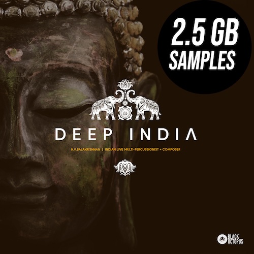 Black Octopus Sound「Deep India」本格的なインド伝統パーカッションを収録した2.5GB超・1,283種類のロイヤリティフリーサンプルパック｜DTMプラグインセール
