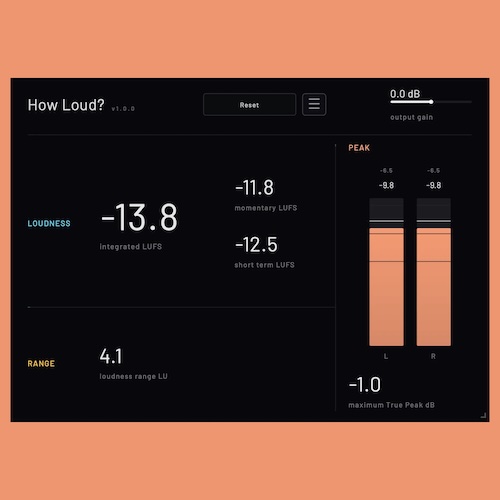Wavefold Labs「How Loud?」LUFS・ピーク・ラウドネスレンジをシンプルな画面で確認できる無料ラウドネスメーター｜DTMプラグインセール