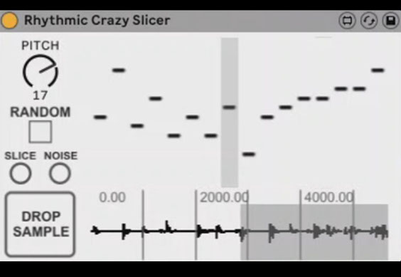 Remo De Vico「RHYTHMIC CRAZY SLICER」サンプルを自由にスライスして新しいリズムやグルーヴを生み出せるAbleton Live対応のMax for Liveデバイス|DTMプラグインセール