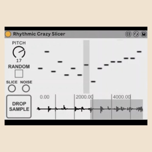 Remo De Vico「RHYTHMIC CRAZY SLICER」サンプルを自由にスライスして新しいリズムやグルーヴを生み出せるAbleton Live対応のMax for Liveデバイス｜DTMプラグインセール