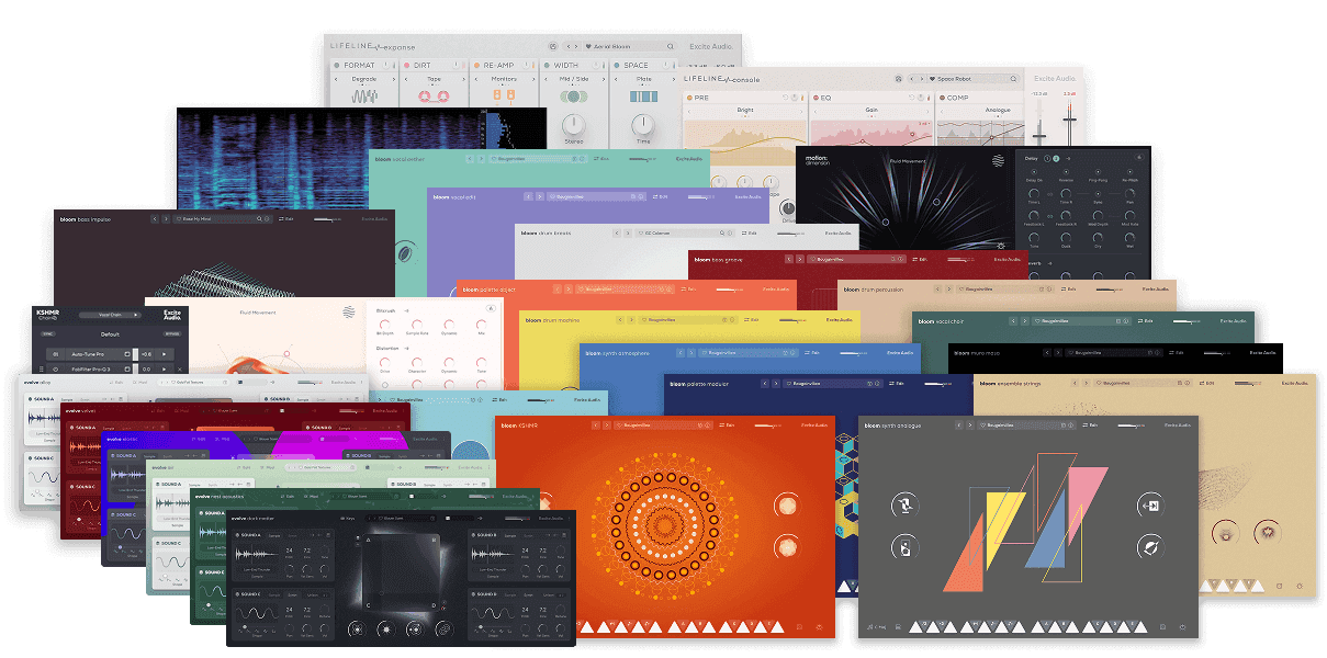 Excite Audio「Excite Audio Bundle」28種類の革新的プラグイン＆音源コレクションが登場！オールインワンバンドル｜DTMプラグインセール