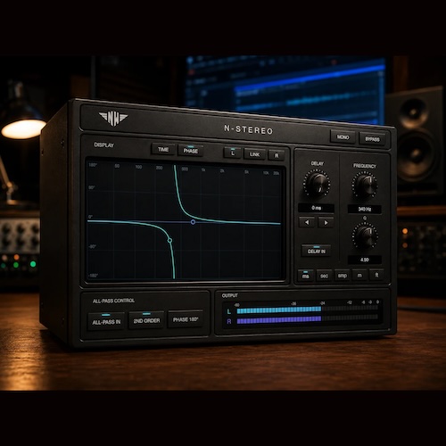 Nathaniel Wing「N-Stereo」左右チャンネルの位相とディレイを自由に調整し、モノラル音源を自然なステレオサウンドへ変えられるプラグイン｜DTMプラグインセール