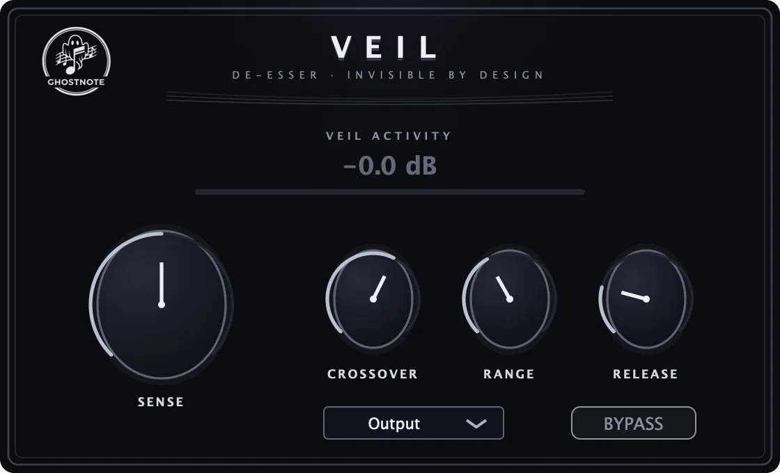 Ghostnote Audio「VEIL」ボーカルの明るさを保ちながら歯擦音だけをコントロールできる無料ディエッサー|DTMプラグインセール