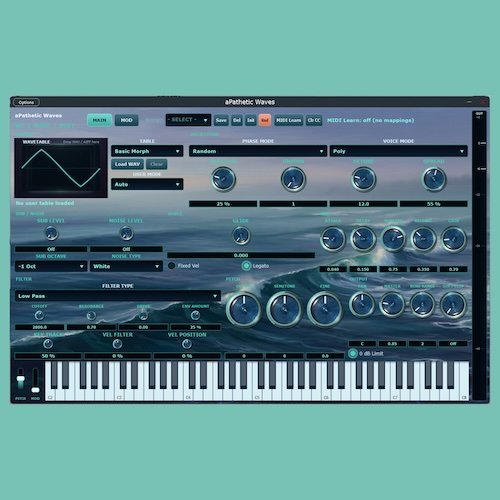 aPathetic「aPathetic Waves」ウェーブテーブル・サンプル再生・MPEに対応した多機能シンセサイザー｜DTMプラグインセール