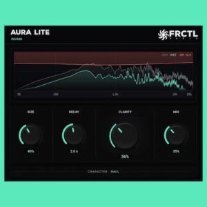 FRCTL Audio「AURA Lite」リバーブの余韻を自動でコントロールするCLARITY機能を搭載した無料リバーブプラグイン｜DTMプラグインセール