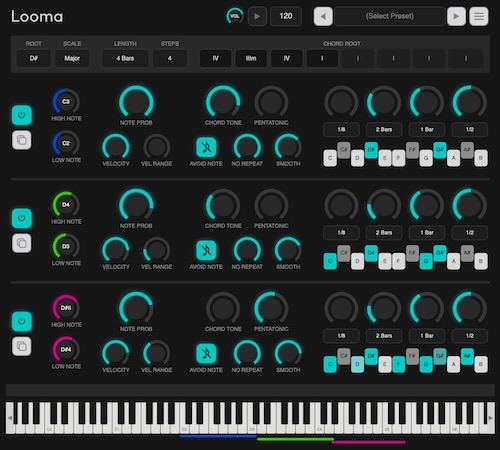 Addwave「Looma - Public Beta」音楽理論を活用してランダムなのに自然なメロディやハーモニーを自動生成できるMIDIプラグイン|DTMプラグインセール