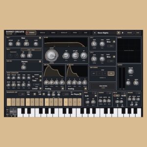 Dusk Audio「Sunset Circuits」6種類のヴィンテージシンセを1つに搭載した多機能ソフトウェアシンセ｜DTMプラグインセール