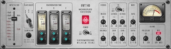 Universal Audio「EMT 140 Classic Plate Reverberator」EMT 140プレートリバーブ3機種を収録!ヴィンテージの深みと現代的コントロールを両立した定番リバーブプラグイン|DTMプラグインセール