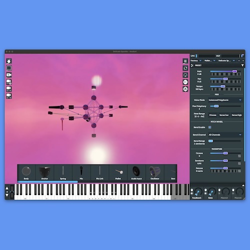 Anukari「Anukari」質量やバネを組み合わせて音を作る!3D物理シミュレーションで未知のサウンドを生み出せる革新的なソフトウェアシンセサイザー|DTMプラグインセール