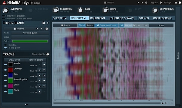 MeldaProduction「MMultiAnalyzer」複数トラックのスペクトラム・ラウドネス・ステレオイメージを同時に分析できる高機能オーディオアナライザー|DTMプラグインセール
